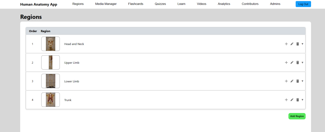 Admin Portal Interface